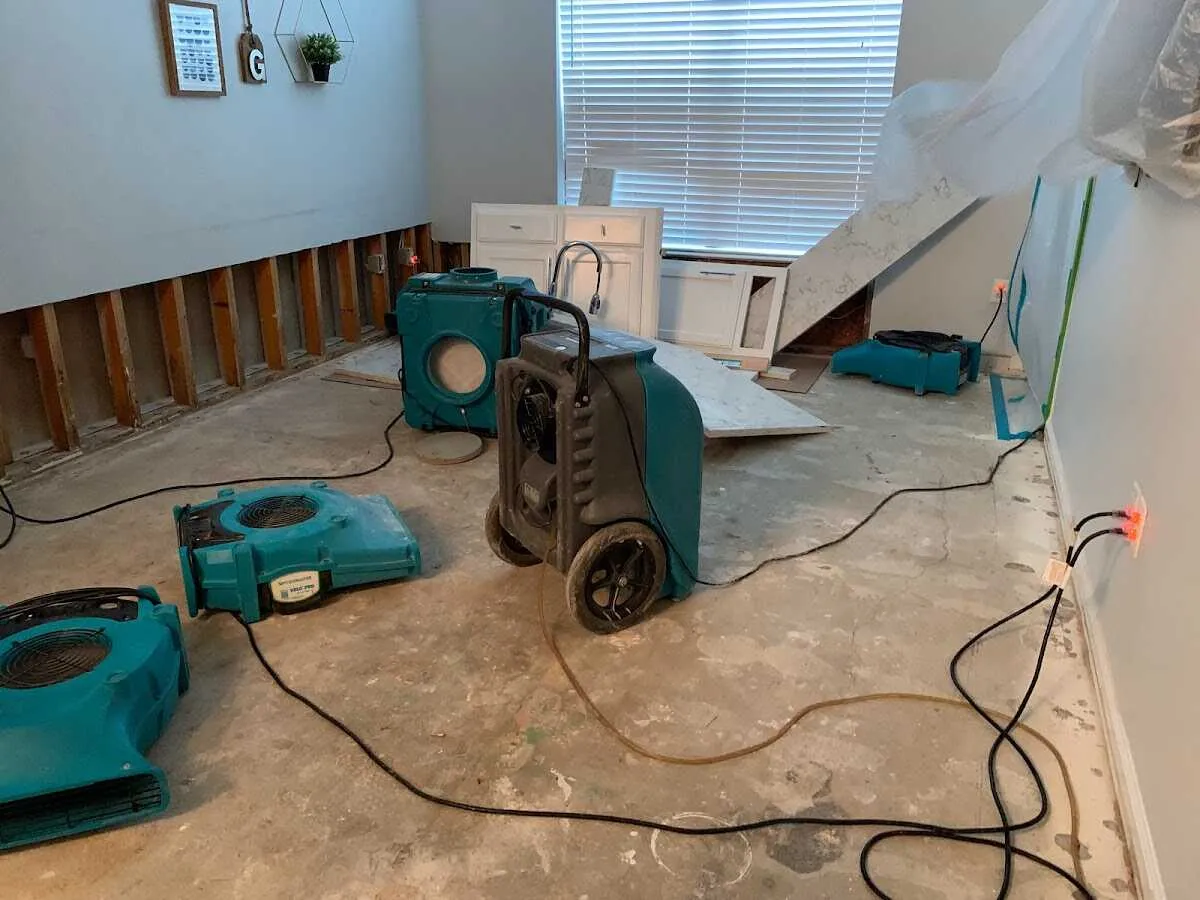 Dehumidifier in flood-cut room for Water Extraction & Removal in North Port
